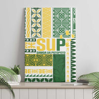Samoa Uniting Party Canvas Wall Art SUP Est 2025 Siapo Pattern LT14 - Polynesian Pride