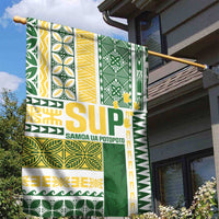 Samoa Uniting Party Garden Flag SUP Est 2025 Siapo Pattern LT14 - Polynesian Pride