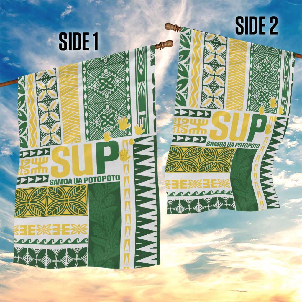 Samoa Uniting Party Garden Flag SUP Est 2025 Siapo Pattern LT14 - Polynesian Pride