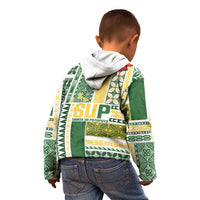 Samoa Uniting Party Kid Hoodie SUP Est 2025 Siapo Pattern LT14 - Polynesian Pride