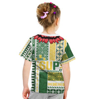 Samoa Uniting Party Kid T Shirt SUP Est 2025 Siapo Pattern LT14 - Polynesian Pride