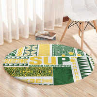 Samoa Uniting Party Round Carpet SUP Est 2025 Siapo Pattern LT14 - Polynesian Pride