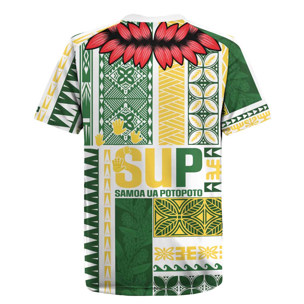 Samoa Uniting Party Rugby Jersey SUP Est 2025 Siapo Pattern LT14 - Polynesian Pride