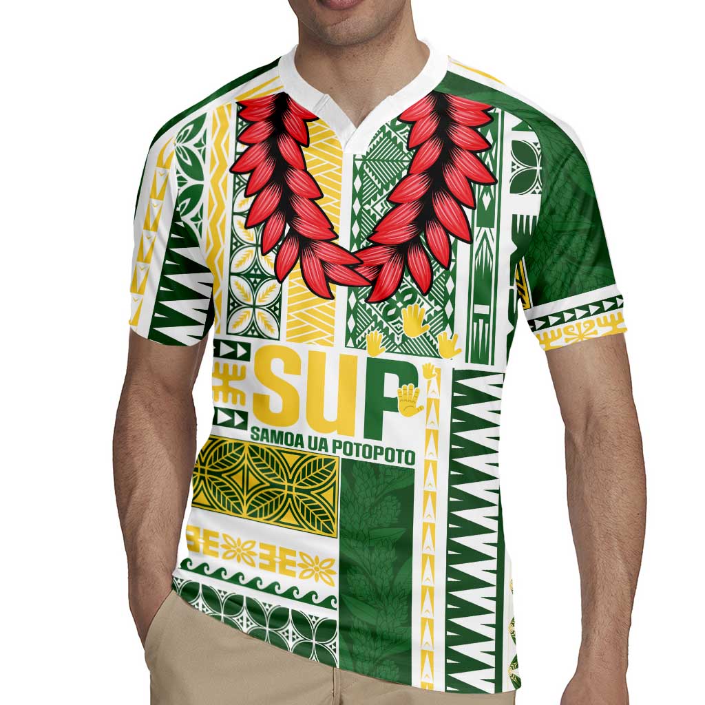 Samoa Uniting Party Rugby Jersey SUP Est 2025 Siapo Pattern LT14 - Polynesian Pride