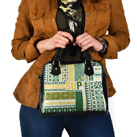 Samoa Uniting Party Shoulder Handbag SUP Est 2025 Siapo Pattern LT14 - Polynesian Pride