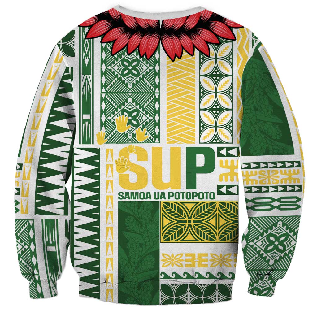 Samoa Uniting Party Sweatshirt SUP Est 2025 Siapo Pattern LT14 - Polynesian Pride