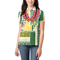 Samoa Uniting Party Women Polo Shirt SUP Est 2025 Siapo Pattern LT14 - Polynesian Pride