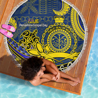 Niue Peniamina Gospel Day Beach Blanket Unique Niean Hiapo LT14 - Wonder Print Shop