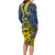 Niue Peniamina Gospel Day Long Sleeve Bodycon Dress Unique Niean Hiapo LT14 - Polynesian Pride