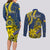 Personalised Niue Peniamina Gospel Day Couples Matching Long Sleeve Bodycon Dress and Long Sleeve Button Shirts Unique Niean Hiapo LT14 - Polynesian Pride