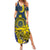 Personalised Niue Peniamina Gospel Day Summer Maxi Dress Unique Niean Hiapo LT14 Women Blue - Polynesian Pride