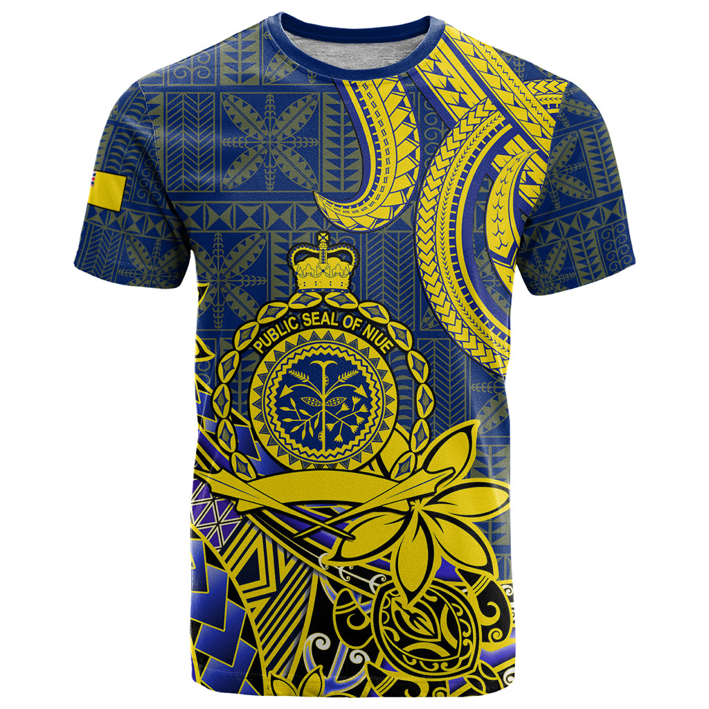 Personalised Niue Peniamina Gospel Day T Shirt Unique Niean Hiapo LT14 Blue - Polynesian Pride