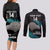 Custom New Zealand Silver Fern Rugby Couples Matching Long Sleeve Bodycon Dress and Long Sleeve Button Shirts Pacific 2023 Kia Haka Kiwis With Maori Ta Moko LT14 - Polynesian Pride