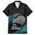 Custom New Zealand Silver Fern Rugby Family Matching Long Sleeve Bodycon Dress and Hawaiian Shirt Pacific 2023 Kia Haka Kiwis With Maori Ta Moko LT14 Dad's Shirt - Short Sleeve Black - Polynesian Pride