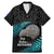 Custom New Zealand Silver Fern Rugby Family Matching Mermaid Dress and Hawaiian Shirt Pacific 2023 Kia Haka Kiwis With Maori Ta Moko LT14 Dad's Shirt - Short Sleeve Black - Polynesian Pride