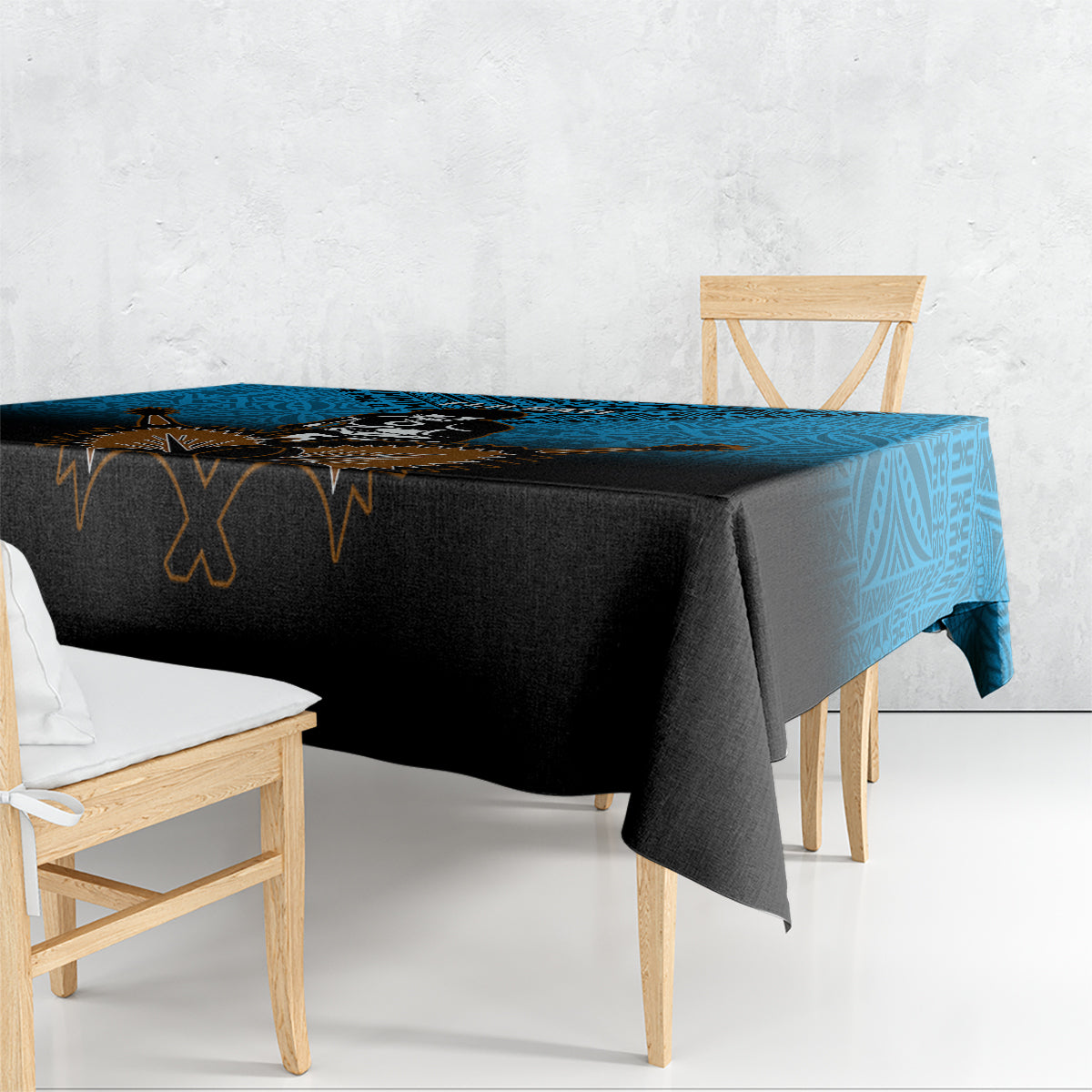 Fiji Tapa Rugby Tablecloth Pacific 2023 Go Fijian Bati LT14 - Polynesian Pride