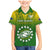 Custom Cook Islands Rugby Family Matching Mermaid Dress and Hawaiian Shirt Pacific 2023 Go The Kukis LT14 Son's Shirt Green - Polynesian Pride