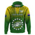 Custom Cook Islands Rugby Hoodie Pacific 2023 Go The Kukis LT14 Pullover Hoodie Green - Polynesian Pride