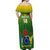 Custom Cook Islands Rugby Off Shoulder Maxi Dress Pacific 2023 Go The Kukis LT14 - Polynesian Pride