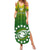 Custom Cook Islands Rugby Summer Maxi Dress Pacific 2023 Go The Kukis LT14 Women Green - Polynesian Pride