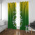 Custom Cook Islands Rugby Window Curtain Pacific 2023 Go The Kukis LT14 With Grommets Green - Polynesian Pride