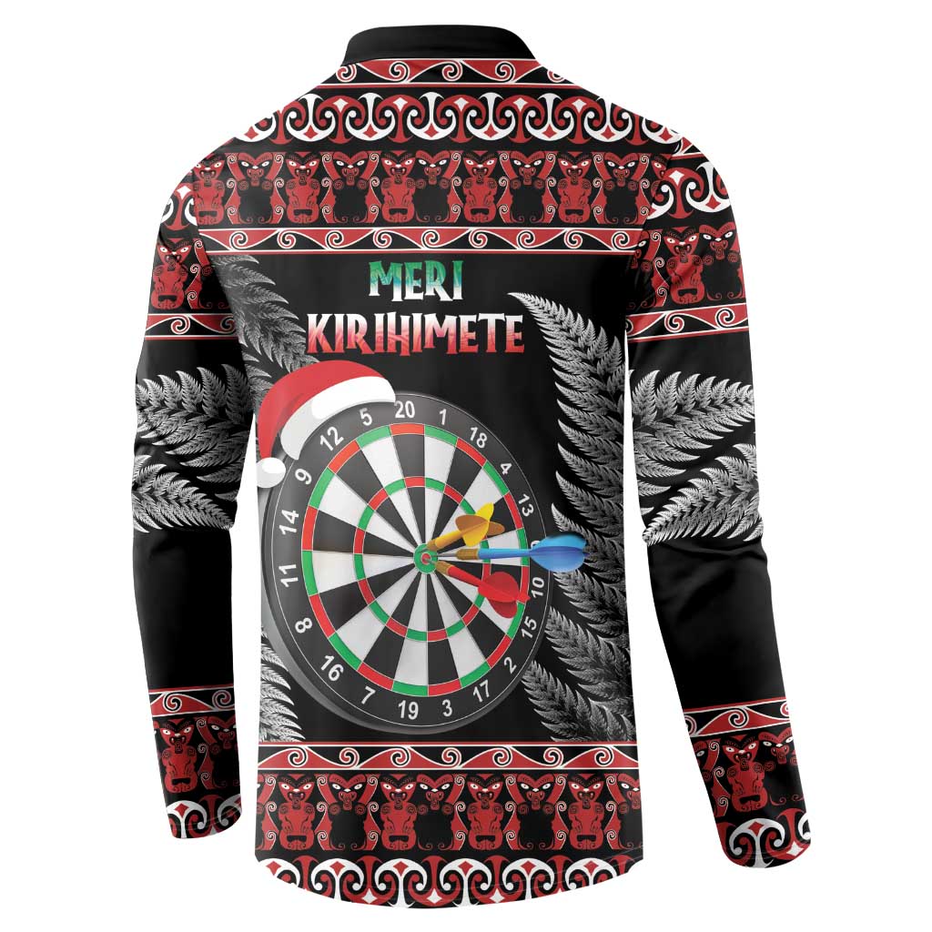 All I Want For Christmas Is Darts New Zealand Button Sweatshirt LT14 - Polynesian Pride