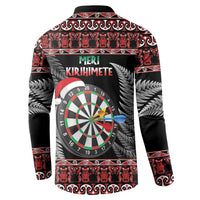 All I Want For Christmas Is Darts New Zealand Button Sweatshirt LT14 - Polynesian Pride