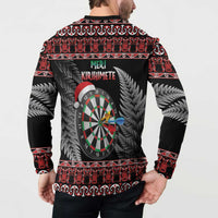 All I Want For Christmas Is Darts New Zealand Button Sweatshirt LT14 - Polynesian Pride