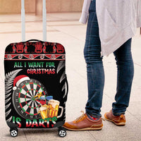 All I Want For Christmas Is Darts New Zealand Luggage Cover LT14 Black - Polynesian Pride