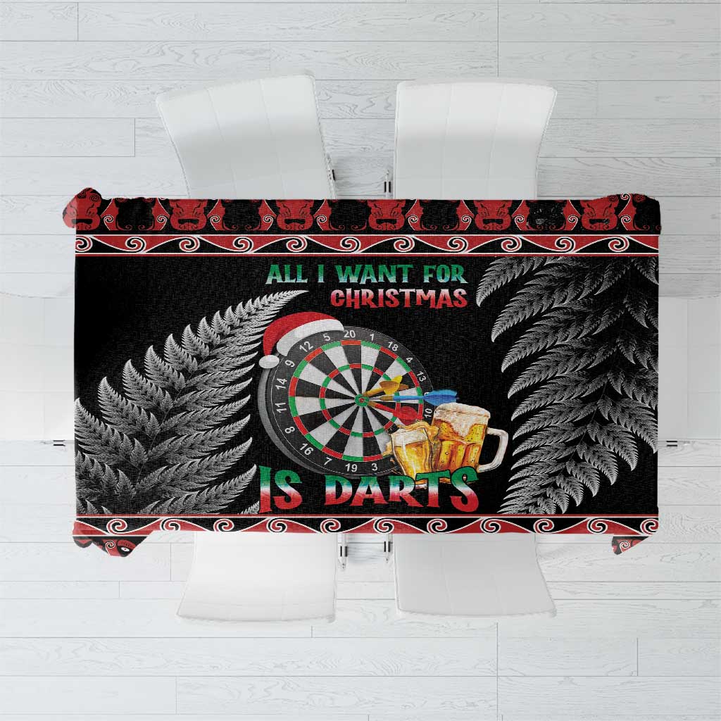 All I Want For Christmas Is Darts New Zealand Tablecloth