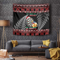 All I Want For Christmas Is Darts New Zealand Tapestry LT14 Black - Polynesian Pride
