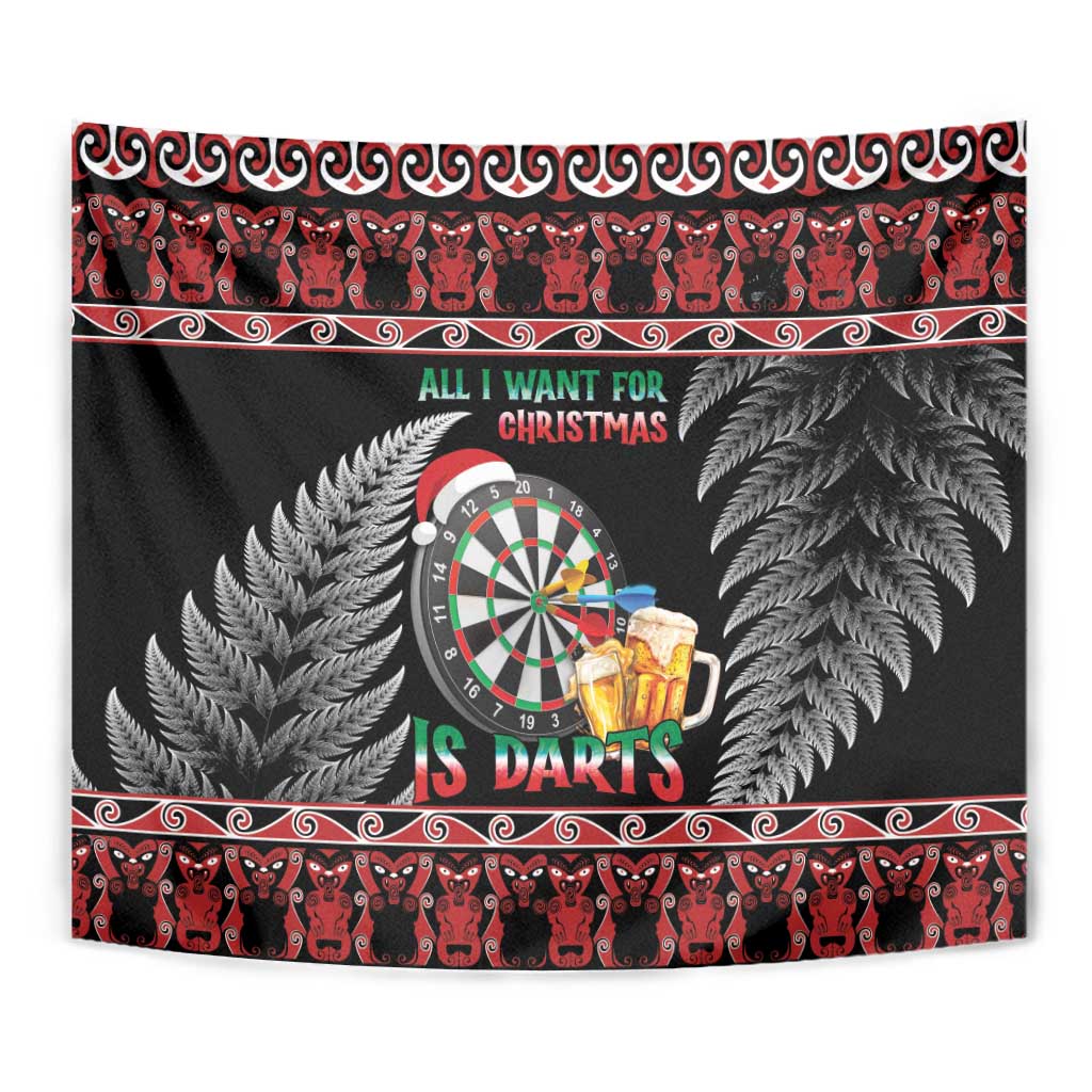 All I Want For Christmas Is Darts New Zealand Tapestry LT14 - Polynesian Pride