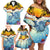 Aloha Hawaii Dolphins Family Matching Off Shoulder Short Dress and Hawaiian Shirt Heart Of The Ocean Tropical Summer Vibes LT14 - Polynesian Pride