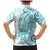 Polynesia Dolphins Family Matching Mermaid Dress and Hawaiian Shirt Valentine Day Floral Polynesian - Vintage Dark Cyan LT14 - Polynesian Pride