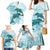 Polynesia Dolphins Family Matching Mermaid Dress and Hawaiian Shirt Valentine Day Floral Polynesian - Vintage Dark Cyan LT14 - Polynesian Pride