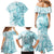 Polynesia Dolphins Family Matching Mermaid Dress and Hawaiian Shirt Valentine Day Floral Polynesian - Vintage Dark Cyan LT14 - Polynesian Pride