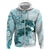 Polynesia Dolphins Hoodie Valentine Day Floral Polynesian - Vintage Dark Cyan LT14 Zip Hoodie Dark Cyan - Polynesian Pride