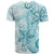 Polynesia Dolphins T Shirt Valentine Day Floral Polynesian - Vintage Dark Cyan LT14 - Polynesian Pride