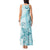 Polynesia Dolphins Tank Maxi Dress Valentine Day Floral Polynesian - Vintage Dark Cyan LT14 - Polynesian Pride