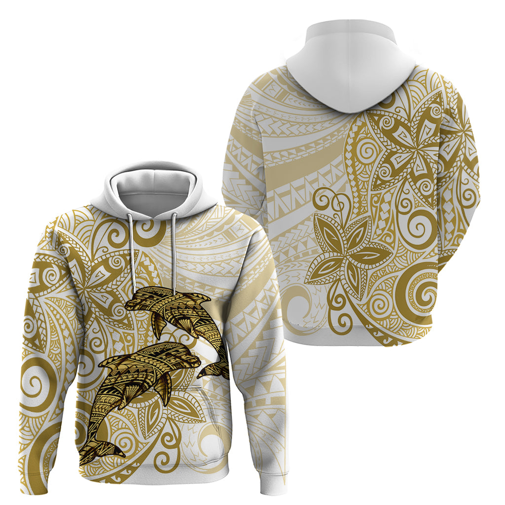Polynesia Dolphins Zip Hoodie Valentine Day Floral Polynesian - Vintage Brown LT14 - Polynesian Pride