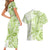 Polynesia Dolphins Couples Matching Short Sleeve Bodycon Dress and Hawaiian Shirt Valentine Day Floral Polynesian - Vintage Lime Green LT14 - Polynesian Pride