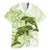 Polynesia Dolphins Family Matching Long Sleeve Bodycon Dress and Hawaiian Shirt Valentine Day Floral Polynesian - Vintage Lime Green LT14 Dad's Shirt - Short Sleeve Lime Green - Polynesian Pride