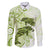 Polynesia Dolphins Family Matching Long Sleeve Bodycon Dress and Hawaiian Shirt Valentine Day Floral Polynesian - Vintage Lime Green LT14 Dad's Shirt - Long Sleeve Lime Green - Polynesian Pride