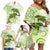 Polynesia Dolphins Family Matching Off Shoulder Short Dress and Hawaiian Shirt Valentine Day Floral Polynesian - Vintage Lime Green LT14 - Polynesian Pride