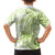 Polynesia Dolphins Family Matching Short Sleeve Bodycon Dress and Hawaiian Shirt Valentine Day Floral Polynesian - Vintage Lime Green LT14 - Polynesian Pride