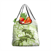 Polynesia Dolphins Grocery Bag Valentine Day Floral Polynesian - Vintage Lime Green LT14 1-pack One Size Lime Green - Polynesian Pride