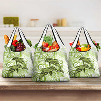 Polynesia Dolphins Grocery Bag Valentine Day Floral Polynesian - Vintage Lime Green LT14 3-pack One Size Lime Green - Polynesian Pride
