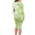 Polynesia Dolphins Long Sleeve Bodycon Dress Valentine Day Floral Polynesian - Vintage Lime Green LT14 - Polynesian Pride