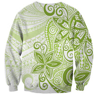 Polynesia Dolphins Sweatshirt Valentine Day Floral Polynesian - Vintage Lime Green LT14 - Polynesian Pride