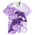 Polynesia Dolphins Family Matching Long Sleeve Bodycon Dress and Hawaiian Shirt Valentine Day Floral Polynesian - Vintage Purple LT14 Dad's Shirt - Short Sleeve Purple - Polynesian Pride